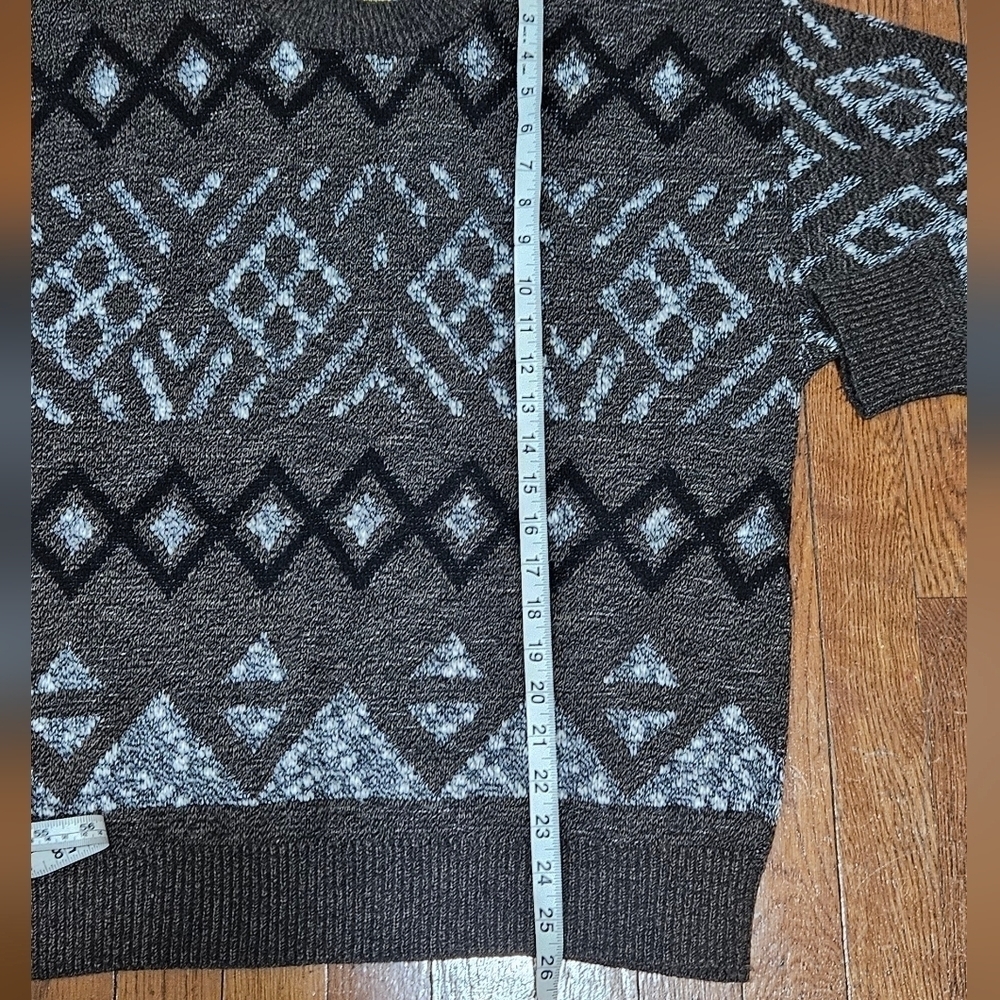 Vintage Le Tigre Men's Crewneck Sweater - Brown and Black Size L - Picture 6 of 8